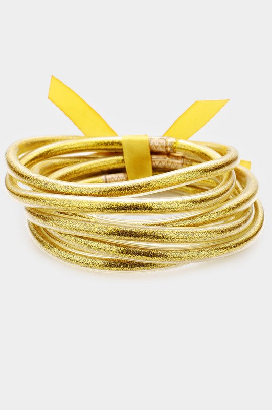 Gold Jelly Bangles