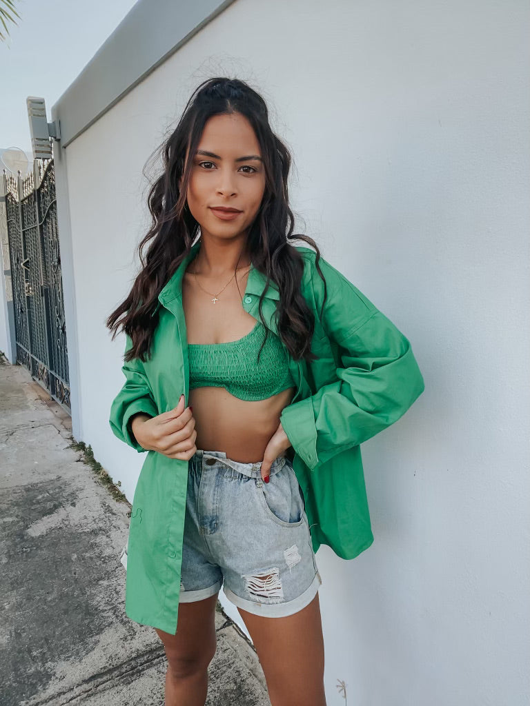 EMERALD OVERSIZED SHIRT