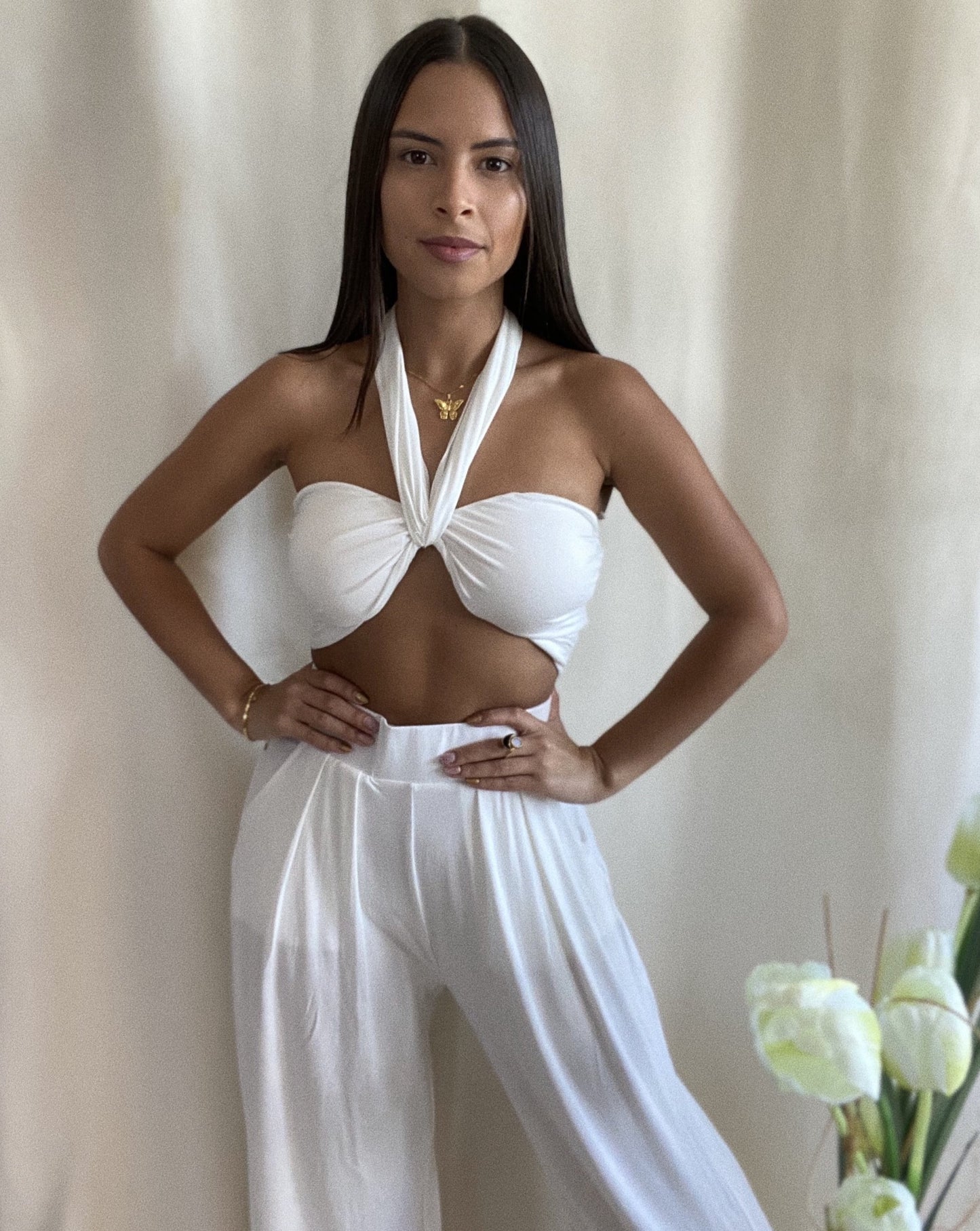 White Palazzo Set