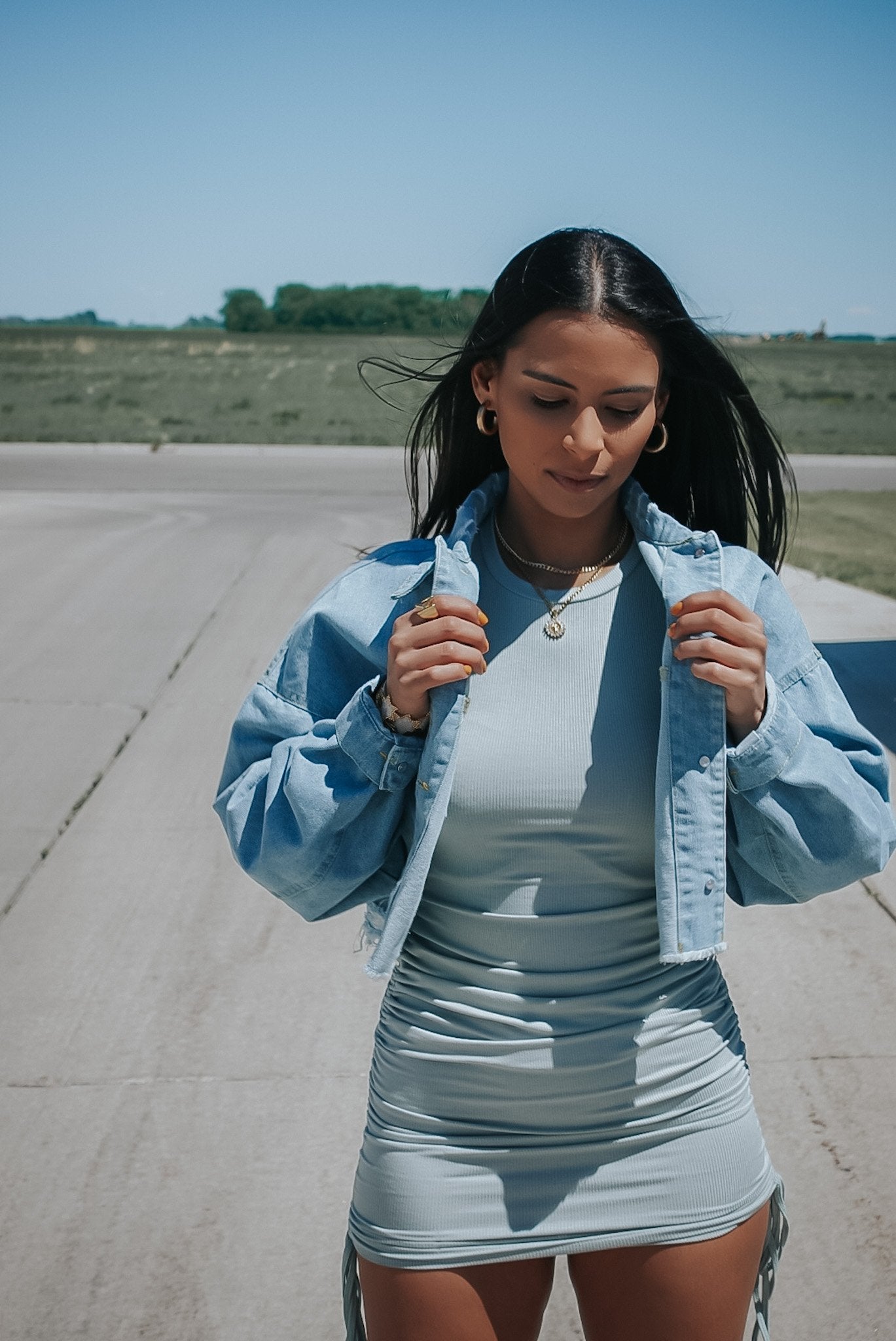 OVERSIZE CROP DENIM