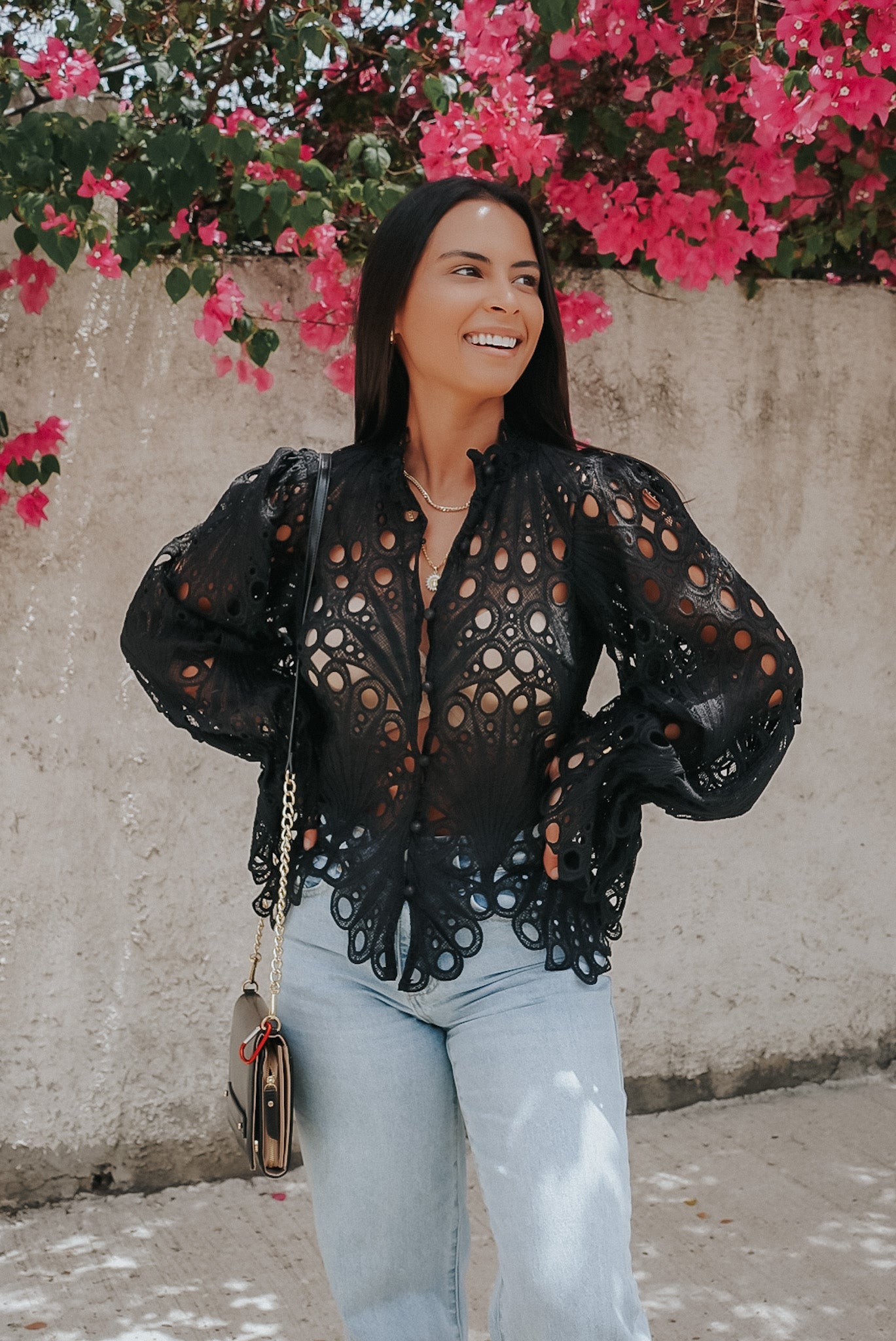 CROCHET BUTTON UP TOP