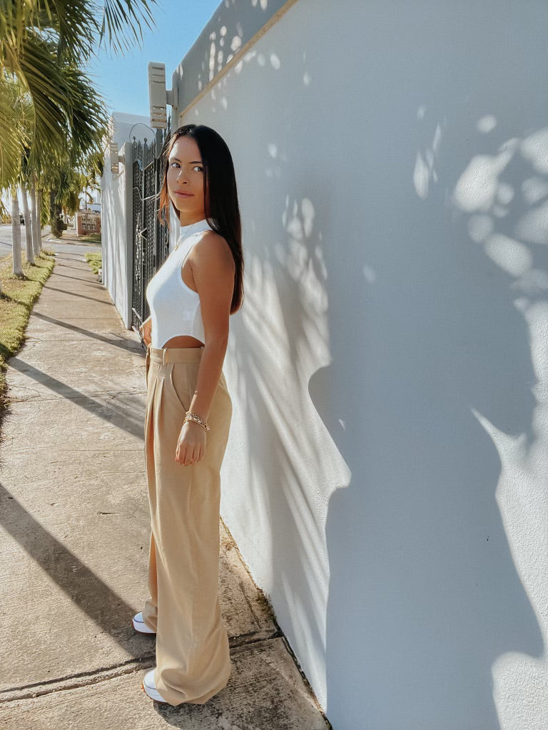 TAN TAILORED PANTS