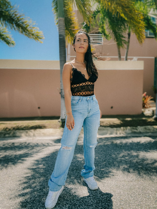 Ripped Straight Jean