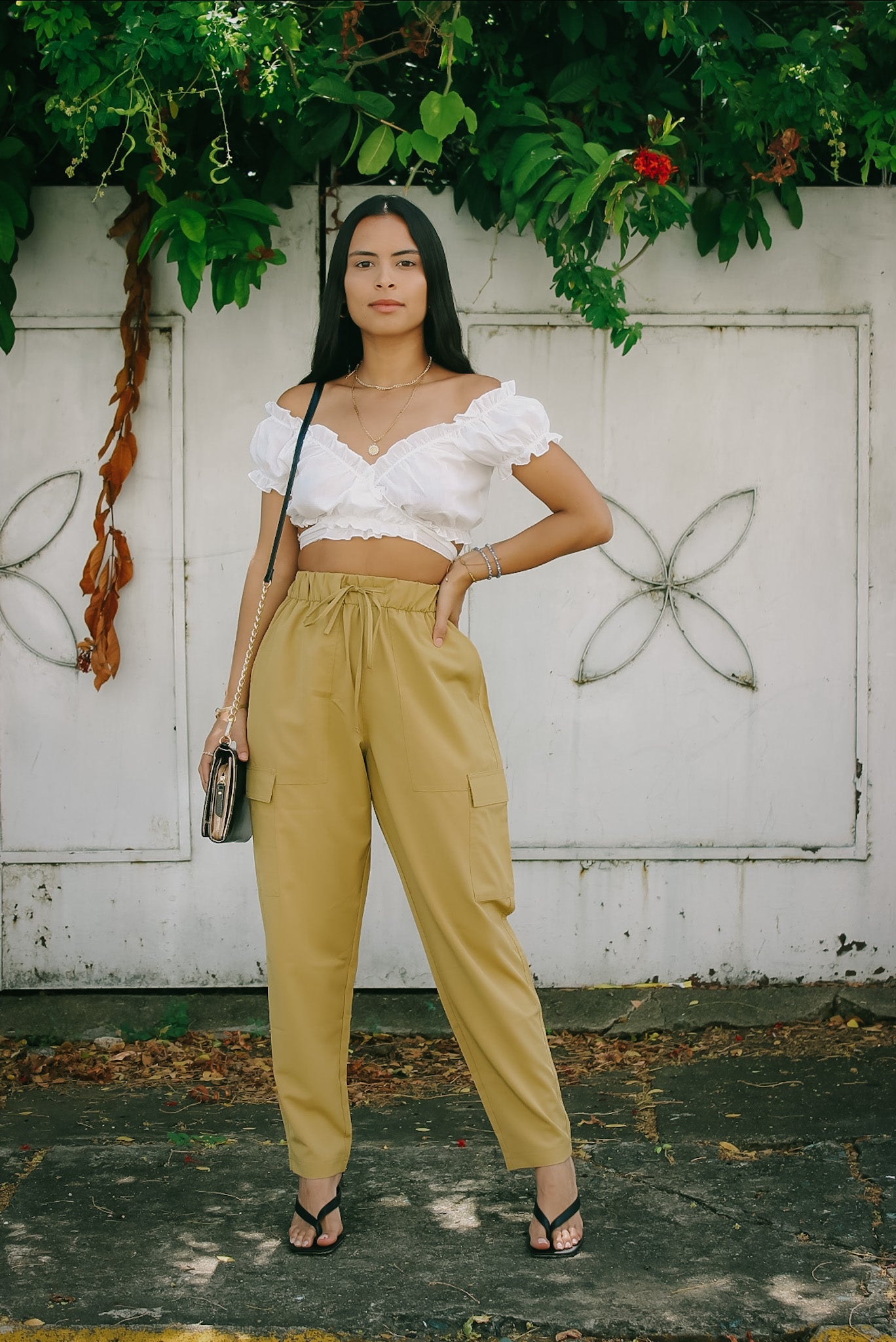 Golden Lime Cargo Pants