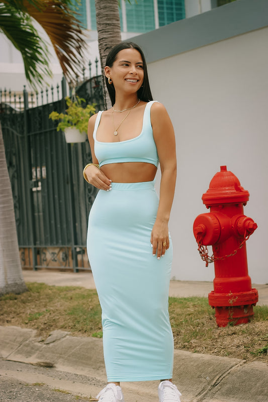 Mint Skirt Set
