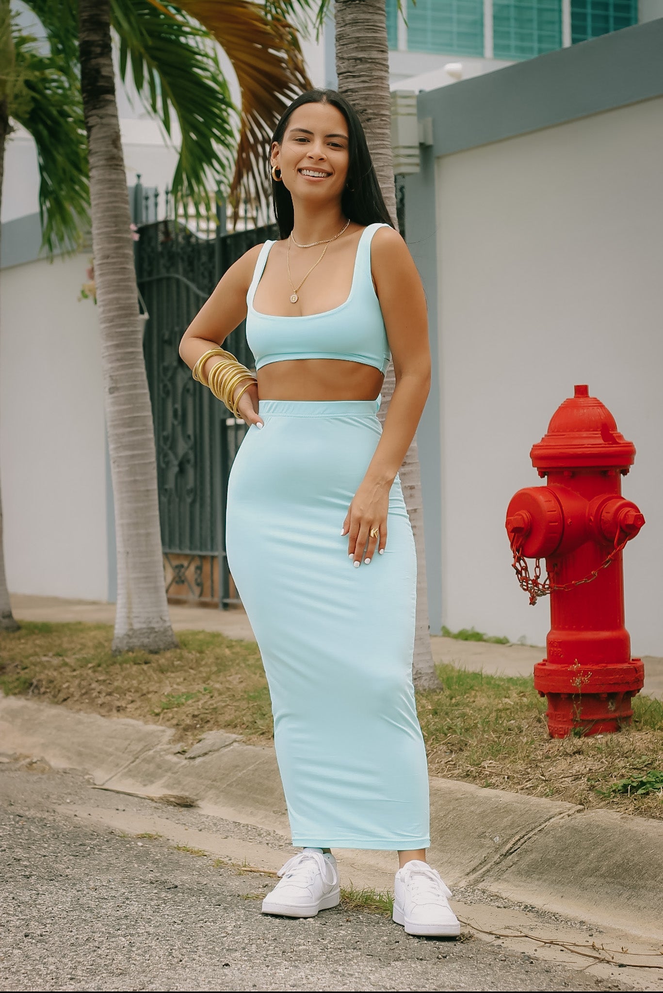 Mint Skirt Set