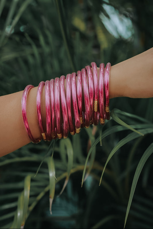 Fuchsia Jelly Bangles