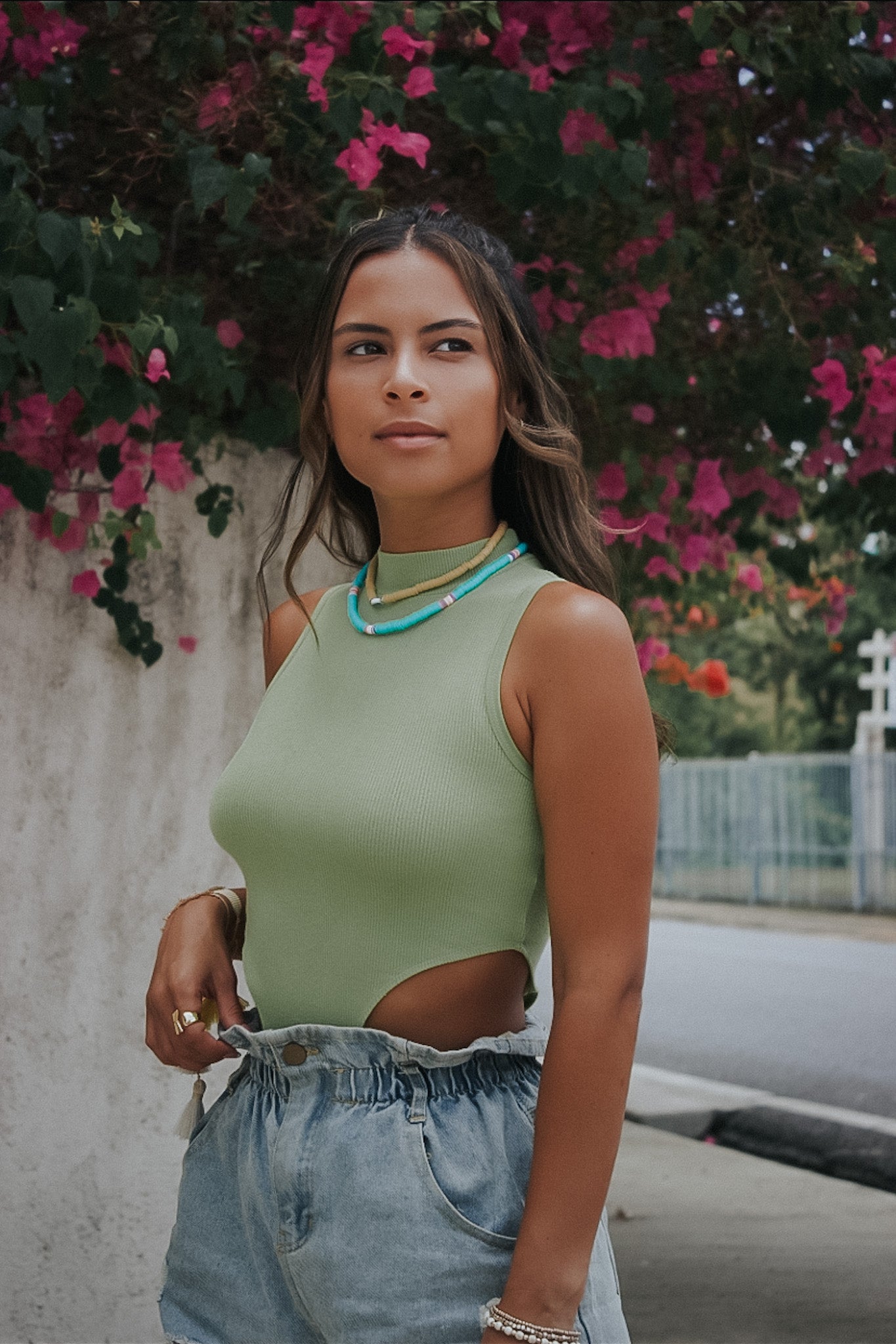 LIME HIGH CUT BODYSUIT