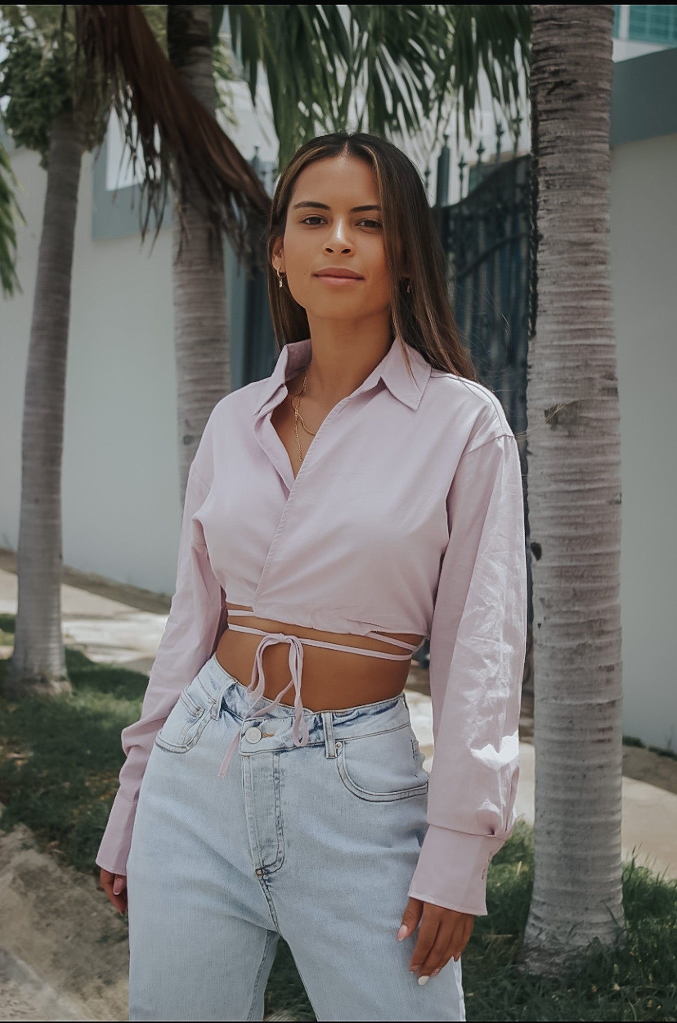 LAVENDER COLLAR TOP