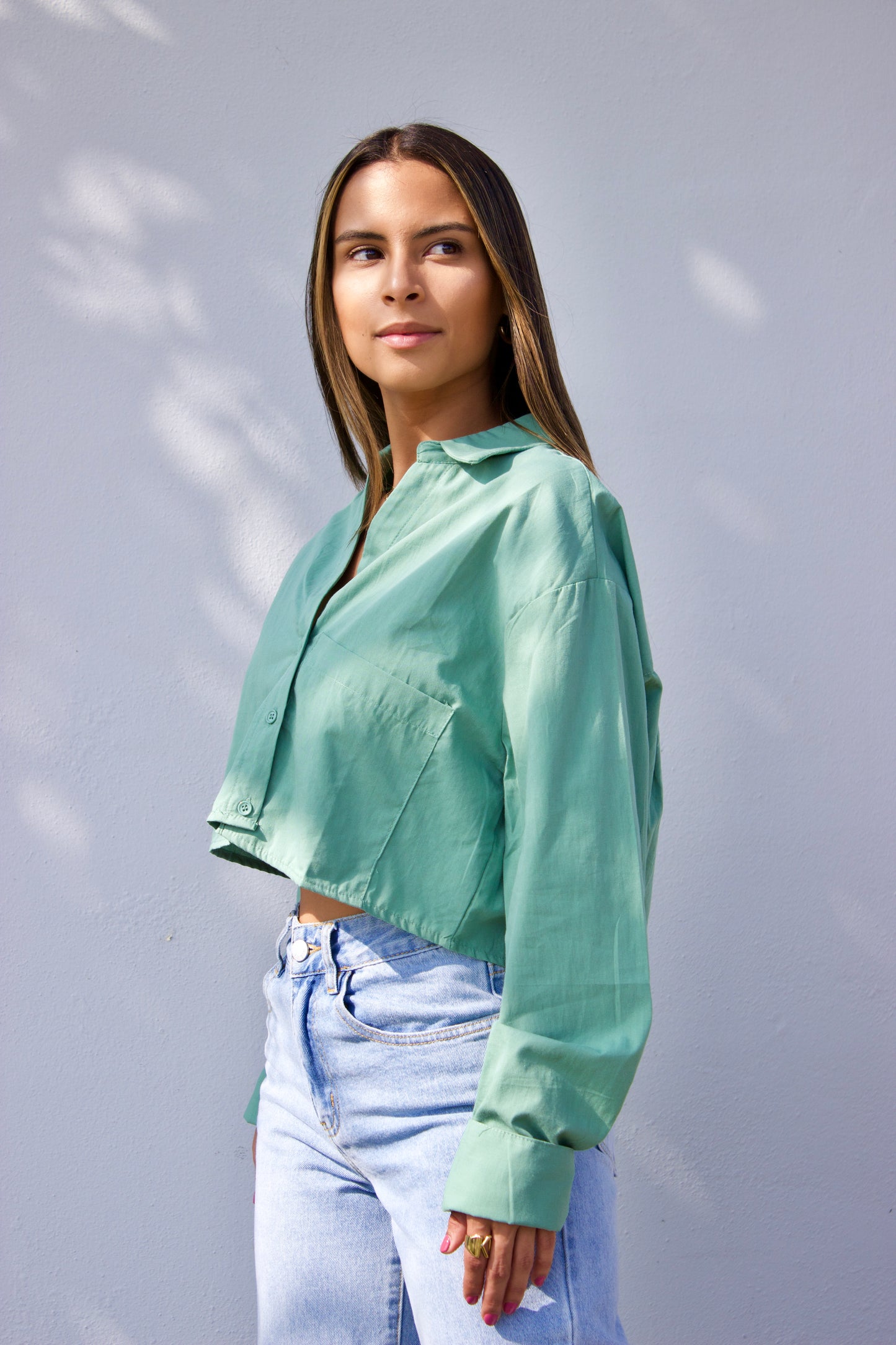 SEA FOAM ASYMMETRIC TOP