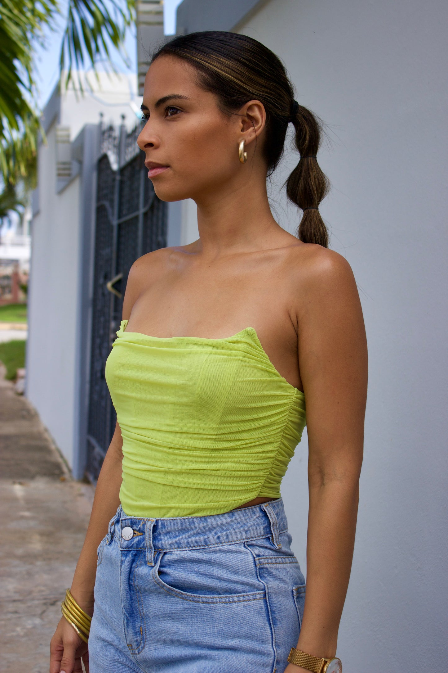 LIME CORSET TOP