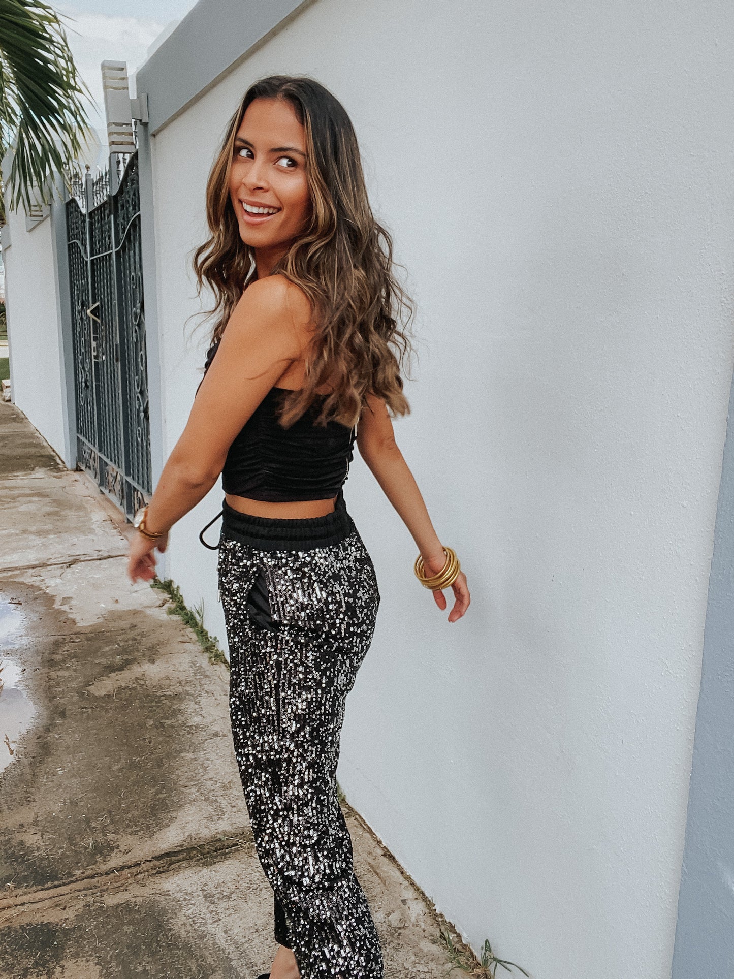 SEQUIN JOGGERS