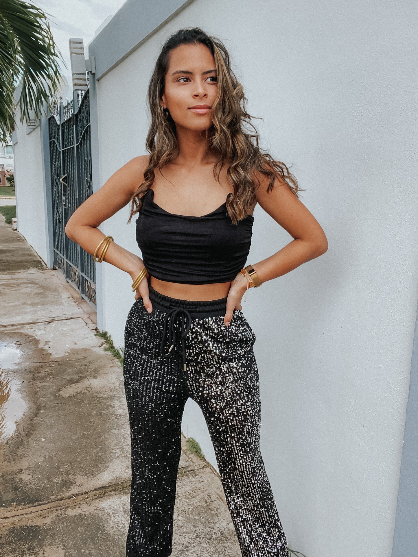SEQUIN JOGGERS