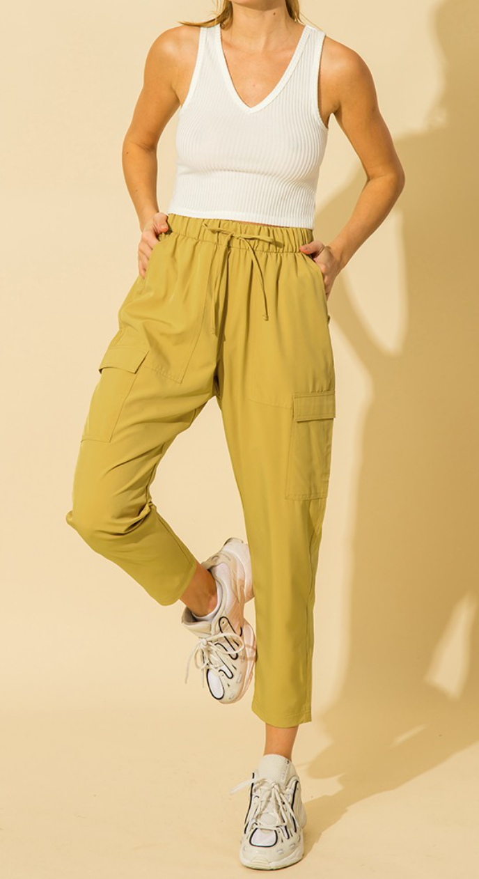 Golden Lime Cargo Pants