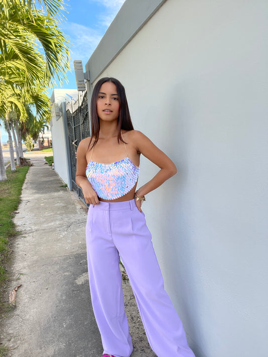 LAVENDER STRAIGHT PANT