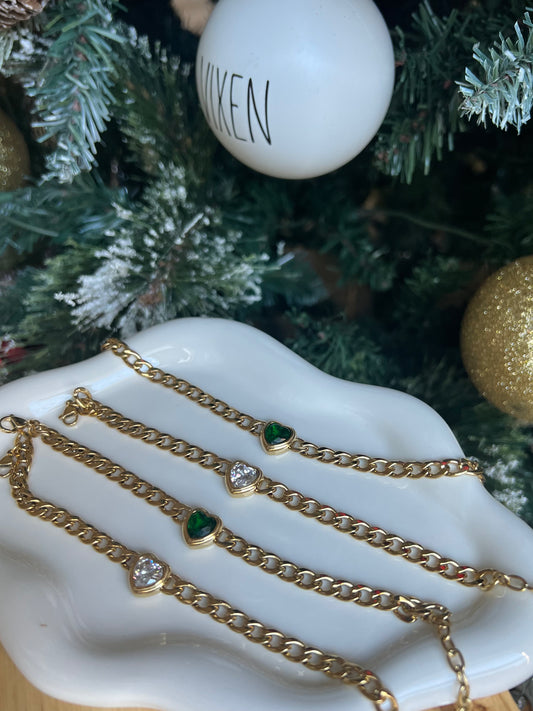 CRYSTAL HEART BRACELET