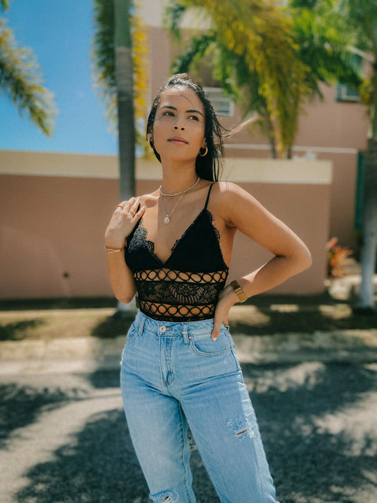 Black Lace Bodysuit